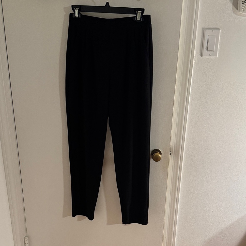 Leith Black Elastic Waist Trousers